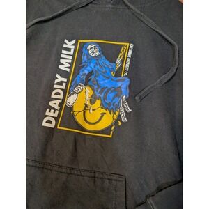 Exclusive Delivery Deadly Millk Grim Reaper Graphic Black Hoodie Men's M